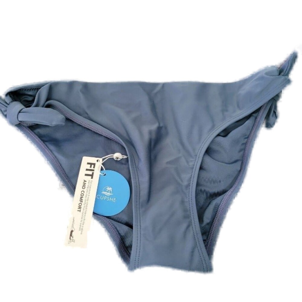 Cupshe Blue Bow Knot Bikini Bottoms Sz M